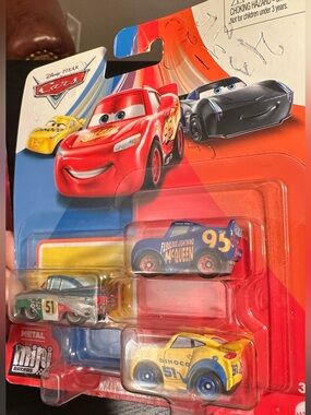 Disney Pixar Cars Mini Racers 3-Pack – New Sealed Collectible Set